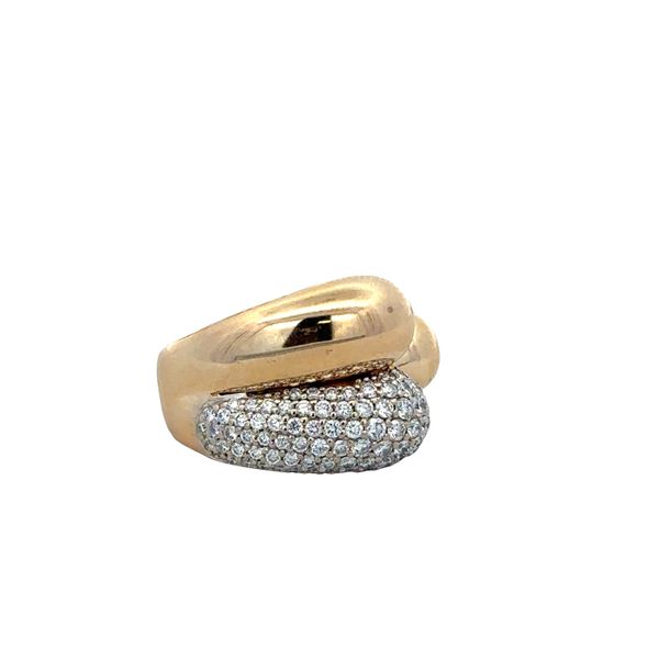 Modern 18k Yellow Gold Abstract Diamond Ring – Size 3.5 Image 2 Perry's Diamonds & Estate Jewelry Charlotte, NC