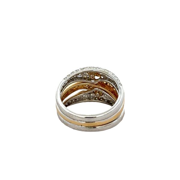 18k White & Yellow Gold Openwork Diamond Band – Size 8 Image 3 Perry's Diamonds & Estate Jewelry Charlotte, NC