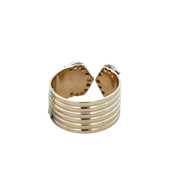 14k Yellow Gold Diamond Buckle Ring – Size 7 Image 3 Perry's Diamonds & Estate Jewelry Charlotte, NC