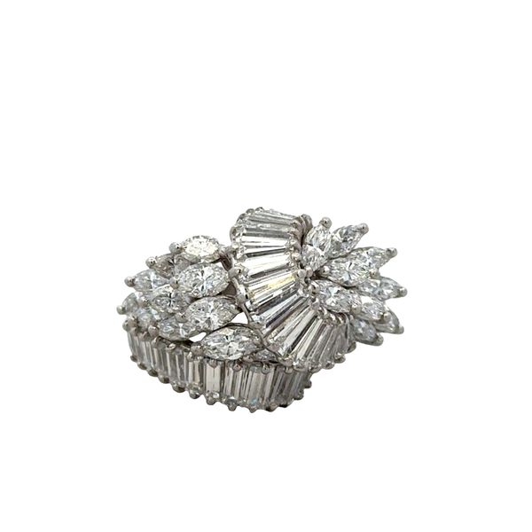 Platinum Mid-Century Diamond Spray Ring – Size 6, Circa 1950s Perry's Diamonds & Estate Jewelry Charlotte, NC