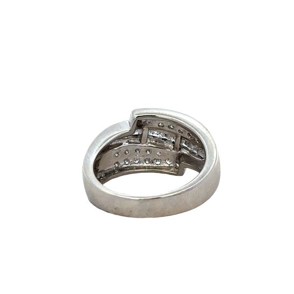 Platinum Princess & Round Diamond Swirl Fashion Ring – Size 9.25 Image 3 Perry's Diamonds & Estate Jewelry Charlotte, NC