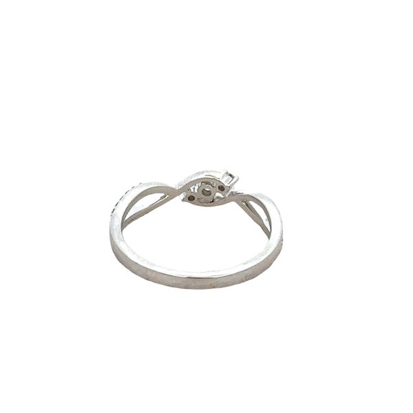 18k White Gold Diamond Crossover Band Ring – Size 7.75 Image 2 Perry's Diamonds & Estate Jewelry Charlotte, NC