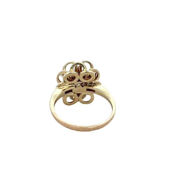 14k Yellow Gold Diamond Openwork Flower Ring – Size 6.25 Image 3 Perry's Diamonds & Estate Jewelry Charlotte, NC