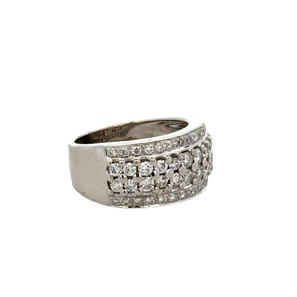Estate LeVian 18k White Gold Diamond Band Ring – Size 6.75 Image 2 Perry's Diamonds & Estate Jewelry Charlotte, NC