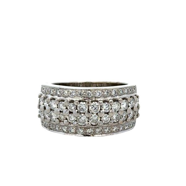 Estate LeVian 18k White Gold Diamond Band Ring – Size 6.75 Perry's Diamonds & Estate Jewelry Charlotte, NC