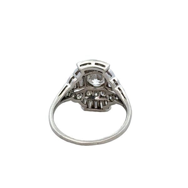 Platinum Art Deco Diamond Cocktail Ring – Size 6.75, Circa 1920s–30s Image 3 Perry's Diamonds & Estate Jewelry Charlotte, NC