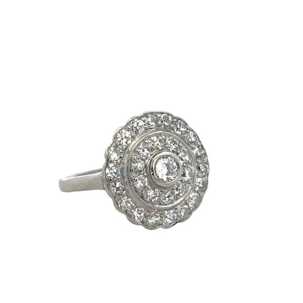 Platinum Art Deco Diamond Bull’s-Eye Ring – Size 5.75, Circa 1930s Image 2 Perry's Diamonds & Estate Jewelry Charlotte, NC