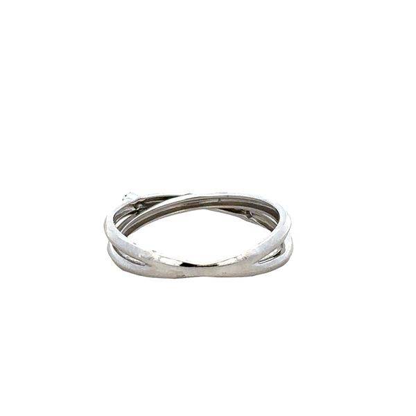 14k White Gold Diamond Crossover Band Ring – Size 7.25 Image 3 Perry's Diamonds & Estate Jewelry Charlotte, NC