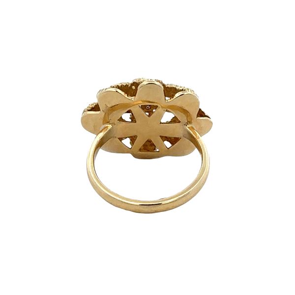 Vintage 18k Yellow Gold Diamond Flower Ring – Size 5.5 Image 3 Perry's Diamonds & Estate Jewelry Charlotte, NC