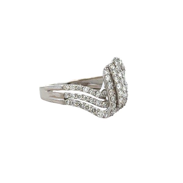 14k White Gold Diamond Ribbon Band – Size 7.25 Image 2 Perry's Diamonds & Estate Jewelry Charlotte, NC