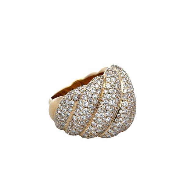 Estate David Yurman 18k Yellow Gold Diamond Dome Ring – Size 8 Image 3 Perry's Diamonds & Estate Jewelry Charlotte, NC