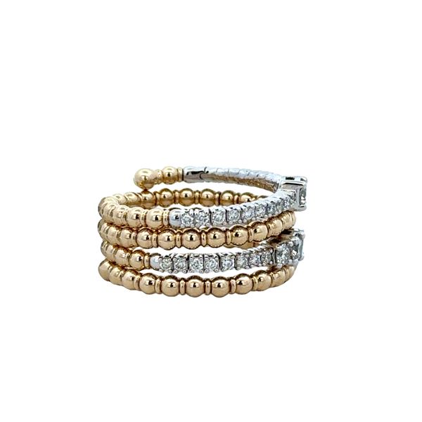 Flexible Multiband Diamond Ring in Two Tone Gold Image 2 Perry's Diamonds & Estate Jewelry Charlotte, NC