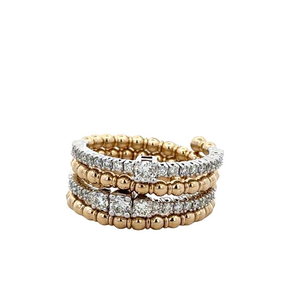 Flexible Multiband Diamond Ring in Two Tone Gold Perry's Diamonds & Estate Jewelry Charlotte, NC