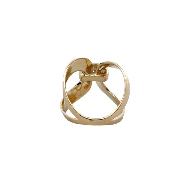14k Yellow Gold Openwork Ring with Round Brilliant Cut Diamonds – 0.18 Carats Image 3 Perry's Diamonds & Estate Jewelry Charlotte, NC