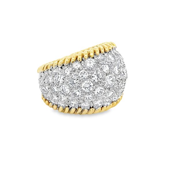 Wide 7.0 CTW Pave Set Diamond Band in 18k Gold Image 2 Perry's Diamonds & Estate Jewelry Charlotte, NC