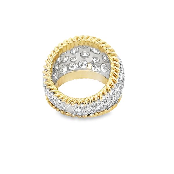 Wide 7.0 CTW Pave Set Diamond Band in 18k Gold Image 3 Perry's Diamonds & Estate Jewelry Charlotte, NC