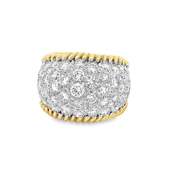 Wide 7.0 CTW Pave Set Diamond Band in 18k Gold Perry's Diamonds & Estate Jewelry Charlotte, NC