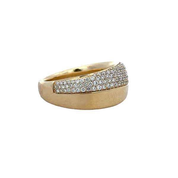 14k Yellow Gold Diamond Wide Modern Band Ring – Size 7 Image 2 Perry's Diamonds & Estate Jewelry Charlotte, NC