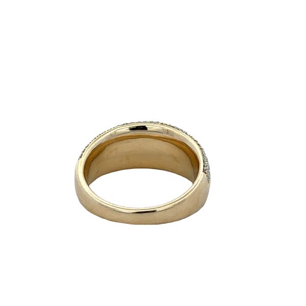 14k Yellow Gold Diamond Wide Modern Band Ring – Size 7 Image 3 Perry's Diamonds & Estate Jewelry Charlotte, NC