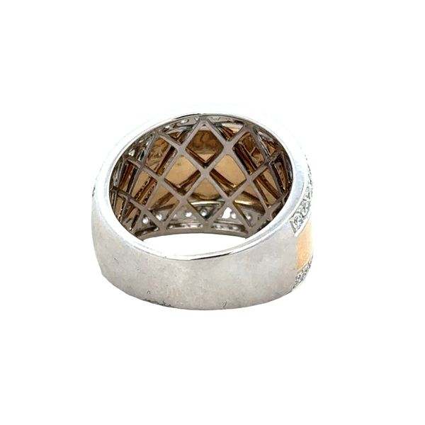 14k Two-Tone Gold Wide Diamond Band – Size 7 Image 3 Perry's Diamonds & Estate Jewelry Charlotte, NC