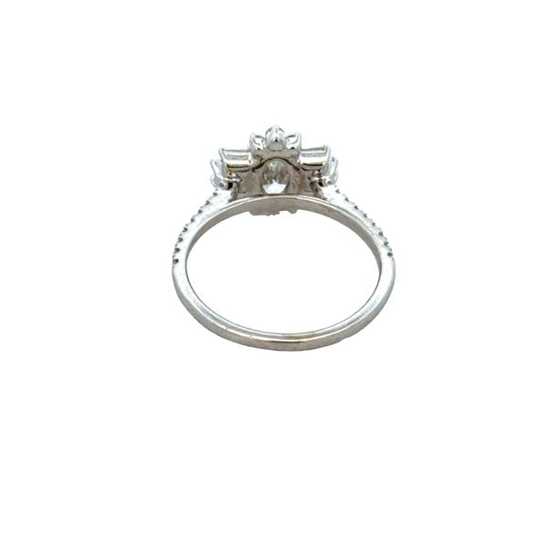 14k White Gold Oval Diamond Vintage-Inspired Ring – Size 6 Image 3 Perry's Diamonds & Estate Jewelry Charlotte, NC