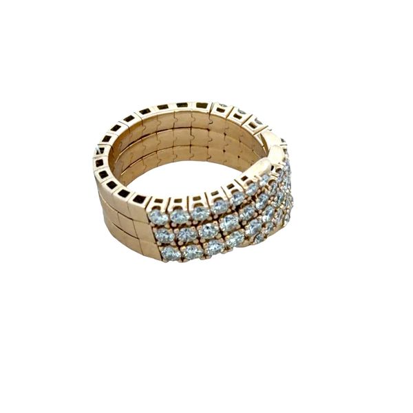 14k Yellow Gold 1.62 CT Flexible Coiled Diamond Band Image 2 Perry's Diamonds & Estate Jewelry Charlotte, NC
