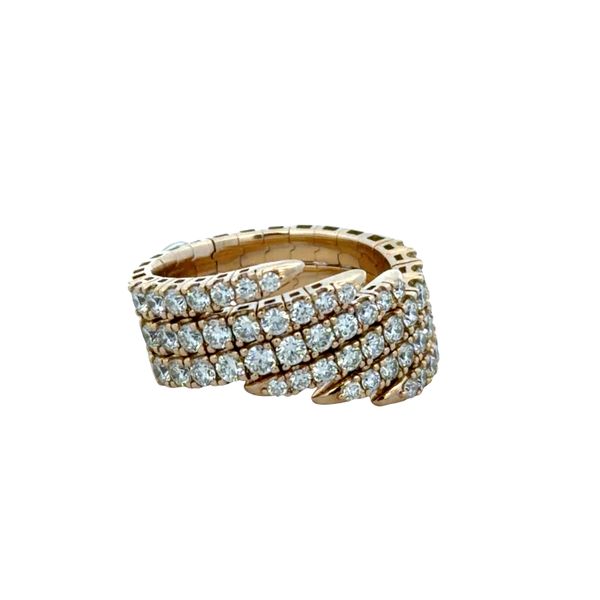 14k Yellow Gold 1.62 CT Flexible Coiled Diamond Band Perry's Diamonds & Estate Jewelry Charlotte, NC