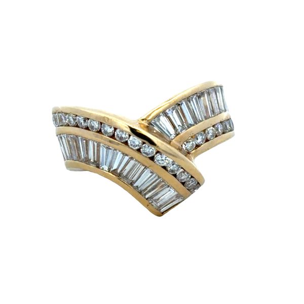 Vintage Charles Krypell 18k Yellow Gold 2.69 CT Diamond Swirl Ring – Size 6 Perry's Diamonds & Estate Jewelry Charlotte, NC