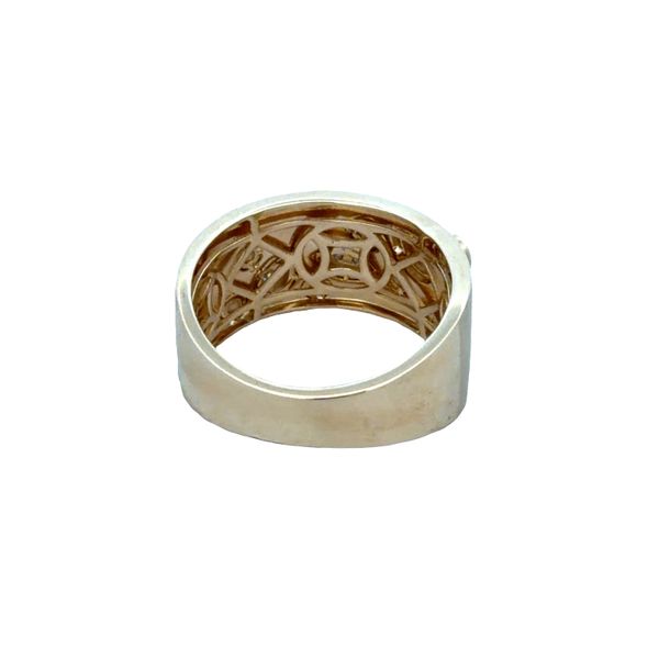 14k Yellow Gold Brushed Finish Abstract Diamond Band – Size 7 Image 3 Perry's Diamonds & Estate Jewelry Charlotte, NC