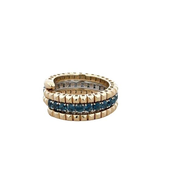 14k Yellow Gold 1.16 CT Blue Sapphire Flexible Coiled Band – Size 6 Perry's Diamonds & Estate Jewelry Charlotte, NC