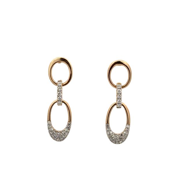 14k Yellow Gold Diamond Dangle Earrings – 0.22 CTW Perry's Diamonds & Estate Jewelry Charlotte, NC