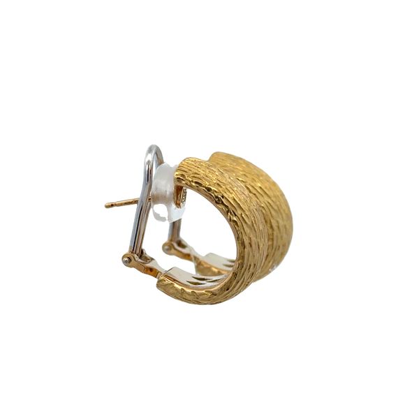 Estate Roberto Coin 18k Yellow Gold Diamond Huggie Earrings – 5/8