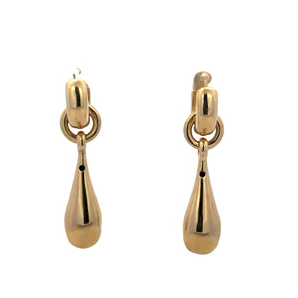 18k Yellow & White Gold Diamond Teardrop Convertible Earrings – 0.30 CTW Image 3 Perry's Diamonds & Estate Jewelry Charlotte, NC