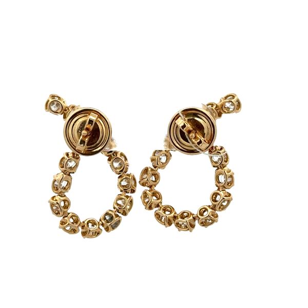 18k Yellow Gold Diamond Teardrop Earrings Image 2 Perry's Diamonds & Estate Jewelry Charlotte, NC