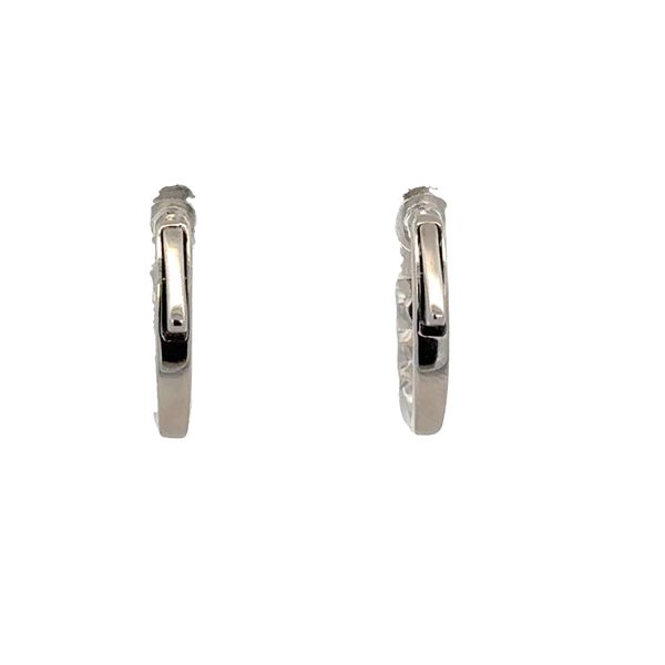 14k White Gold Diamond Hoop Earrings Image 3 Perry's Diamonds & Estate Jewelry Charlotte, NC