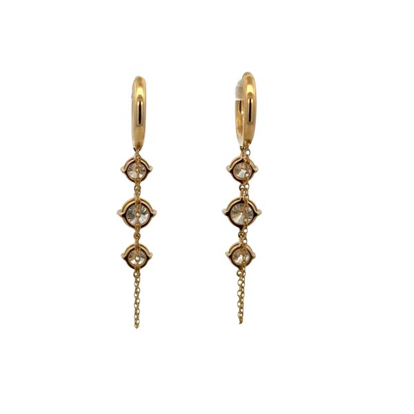 18k Gold 2.30 CT Cascading Diamond Drop Earrings Image 2 Perry's Diamonds & Estate Jewelry Charlotte, NC