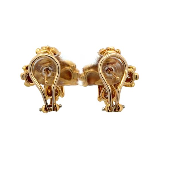 Estate Tiffany & Co. 18k Yellow Gold Diamond X Motif Earrings Image 2 Perry's Diamonds & Estate Jewelry Charlotte, NC