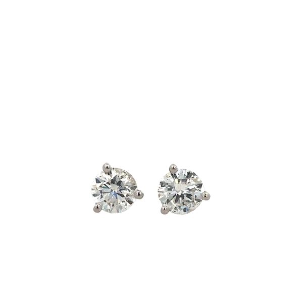 1.42 CTW Round Brilliant Cut Diamond Studs in White Gold Perry's Diamonds & Estate Jewelry Charlotte, NC