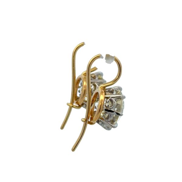 Antique Edwardian 18k Yellow Gold & Platinum 4.98 CT Old European Cut Diamond Earrings – Circa 1910s Image 2 Perry's Diamonds & Estate Jewelry Charlotte, NC