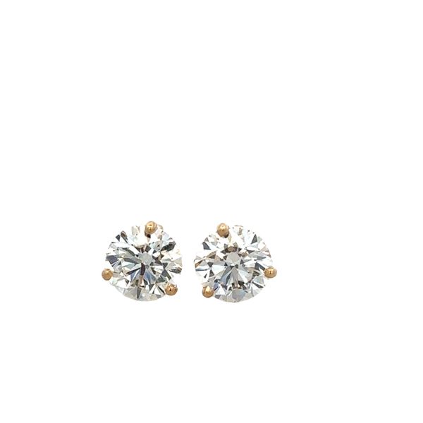 18k Yellow Gold GIA Certified Diamond Stud Earrings – 1.80 Carats Total Perry's Diamonds & Estate Jewelry Charlotte, NC