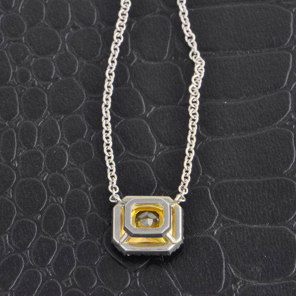 GIA Fancy Yellow 1.51 ct. Radiant Cut Diamond Necklace in Platinum Image 2 Perry's Diamonds & Estate Jewelry Charlotte, NC