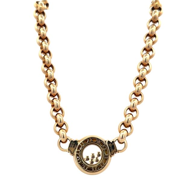Estate Chopard 18k Yellow Gold “Happy Diamonds” Necklace – 16