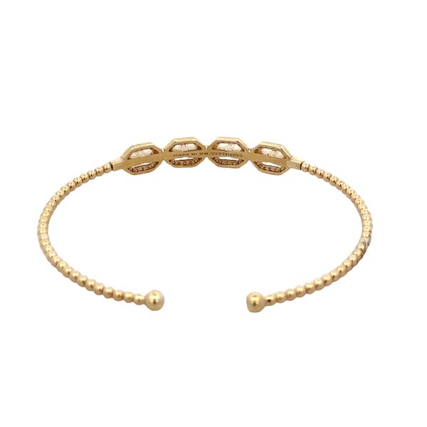 14k Yellow Gold Diamond Flexible Geometric Bracelet Image 2 Perry's Diamonds & Estate Jewelry Charlotte, NC