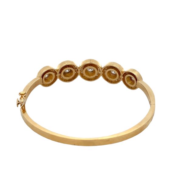 Substantial 18k Yellow Gold Diamond Halo Bangle Bracelet – 2.57 Carats Total Weight Image 3 Perry's Diamonds & Estate Jewelry Charlotte, NC