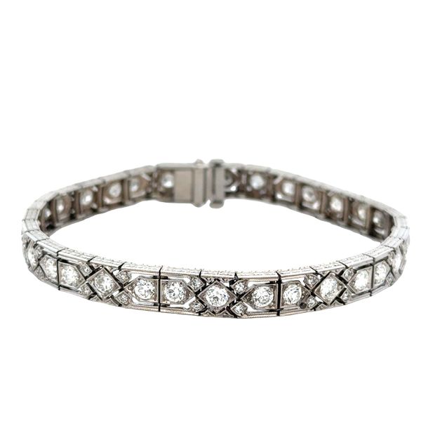 Vintage Art Deco Platinum Diamond Bracelet – 7.25