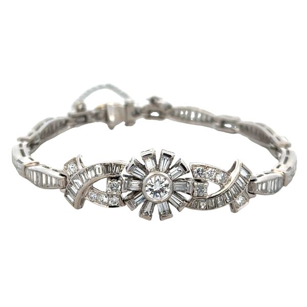 Vintage Platinum Diamond Bracelet – 6.75 Inches Perry's Diamonds & Estate Jewelry Charlotte, NC