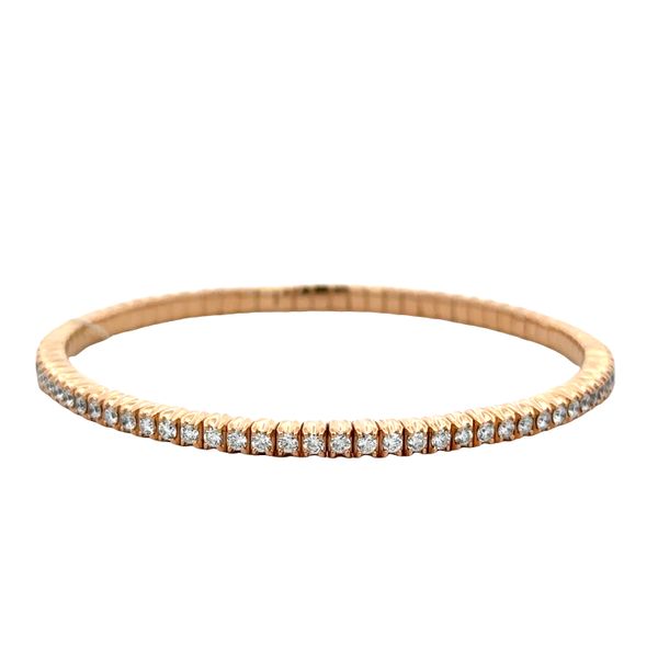 18k Rose Gold Diamond Flexible Bracelet Perry's Diamonds & Estate Jewelry Charlotte, NC