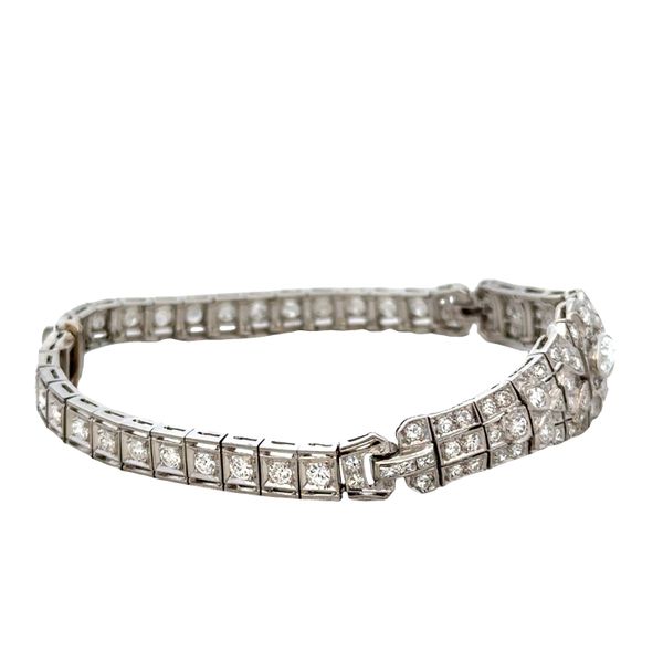 Antique Art Deco Platinum Diamond Bracelet – 7 1/8