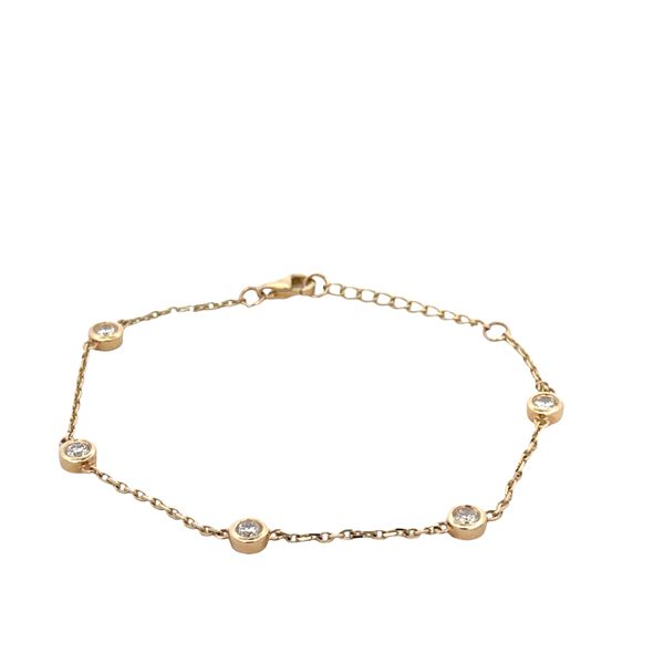 14k Yellow Gold Diamond Station Bracelet – 1/2 CTW Image 2 Perry's Diamonds & Estate Jewelry Charlotte, NC