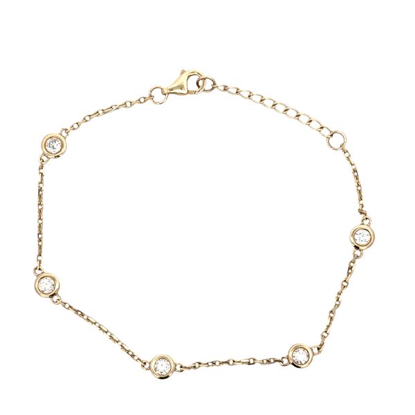 14k Yellow Gold Diamond Station Bracelet – 1/2 CTW Perry's Diamonds & Estate Jewelry Charlotte, NC